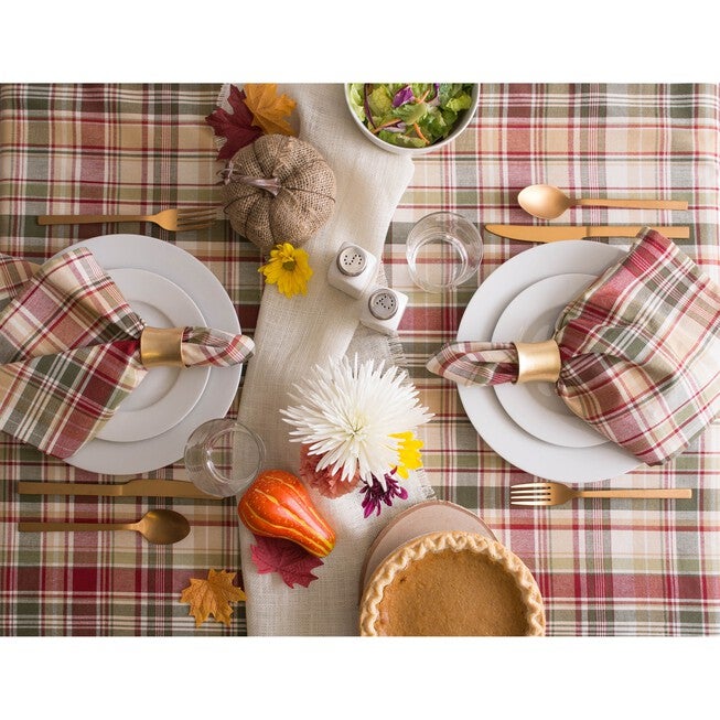 Give Thanks Plaid Tablecloth 70 Round, , alternate image number 2