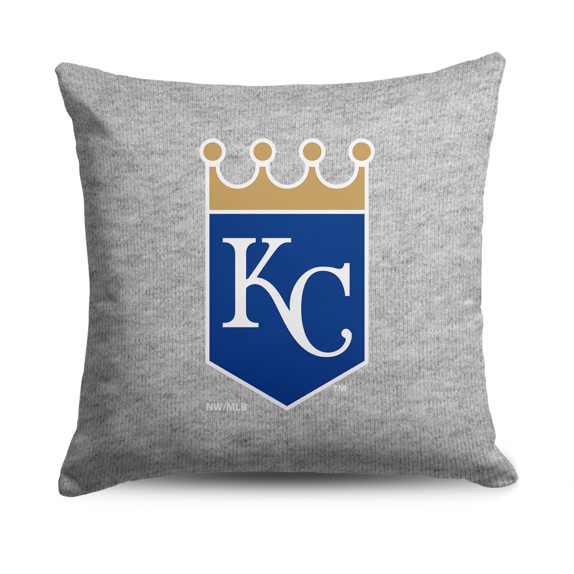 Kansas City Royals MLB Primary Sweatshirt PIllow 16 Inches, GRAY, hi-res image number 0