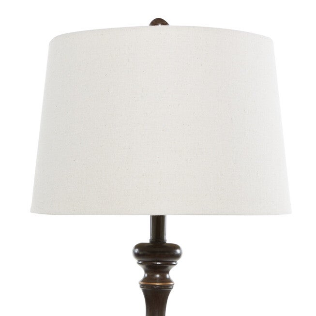 Set Of 3 Brown Polystone Traditional Floor Lamp, , alternate image number 3