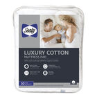 Sealy Luxury 100% Cotton Mattress Pad, WHITE, hi-res image number null