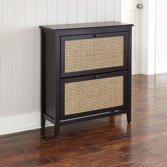 Adara Mid-Century Shoe Cabinet, BLACK, hi-res image number null