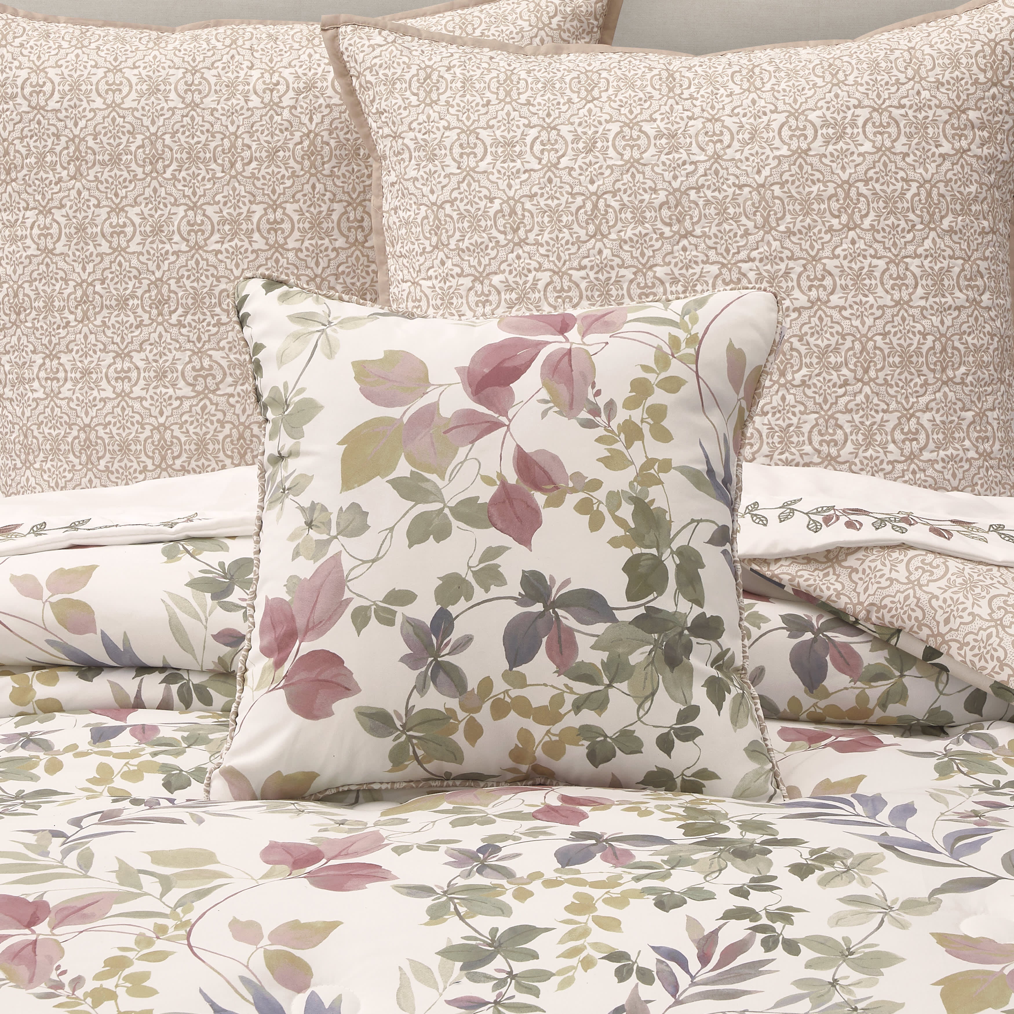 Rosewood 16 Inch Square Decorative Throw Pillow, ROSE, alternate image number 1