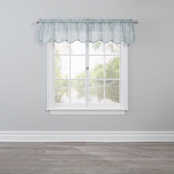 Willow Scalloped Valance, GREEN