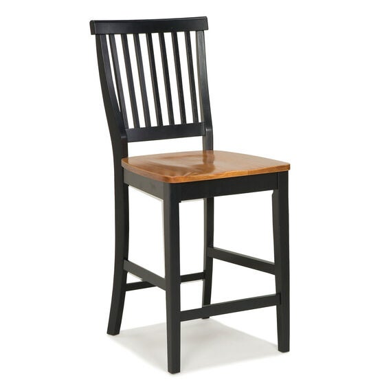 24" Bar Stool with Oak Finished Seat, BLACK OAK, hi-res image number null