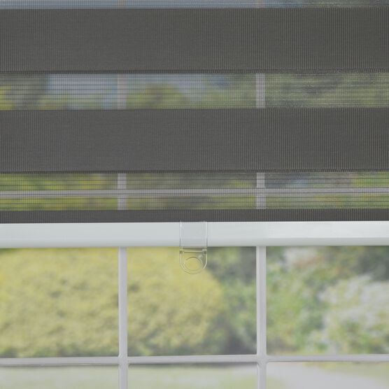 Cordless Zebra Slimline Privacy Window Shade Window, , alternate image number null