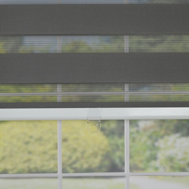 Cordless Zebra Slimline Privacy Window Shade Window, , alternate image number 11