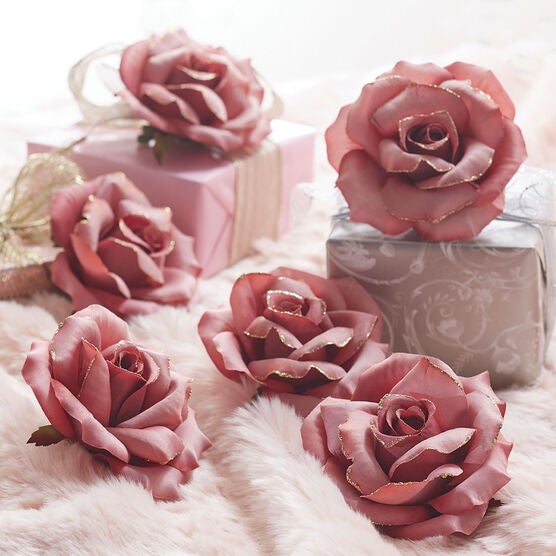 Mauve Rose Clips Set Of 6 Brylane Home