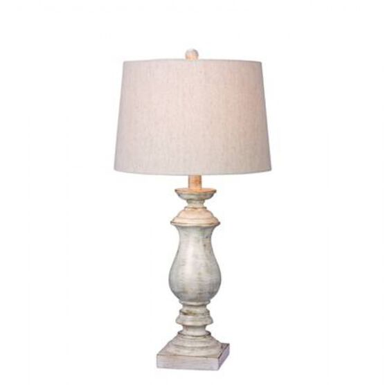 White Resin 29.5" Table Lamp, WHITE, hi-res image number null