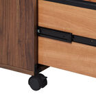 Saint Birch Bombay Walnut Mobile Filing Cabinet With 1-Drawer File Cabinet, , alternate image number null