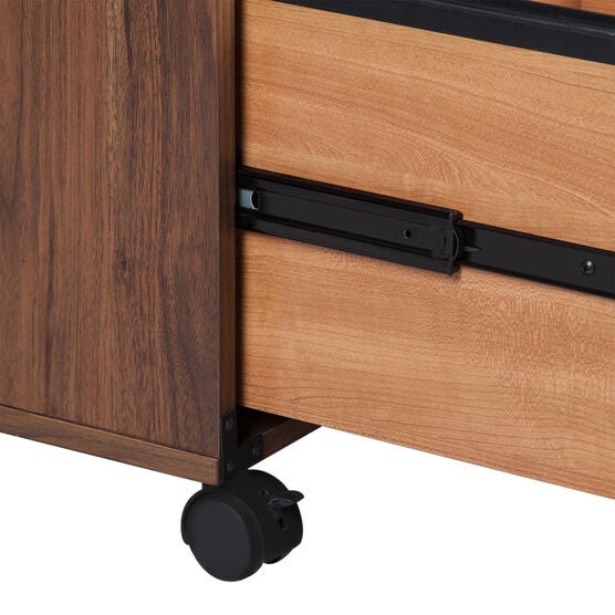 Saint Birch Bombay Walnut Mobile Filing Cabinet With 1-Drawer File Cabinet, , alternate image number null