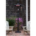 Black Powder Coated Steel Telescoping Offset Pole Mounted Infrared Patio Heater, , alternate image number null