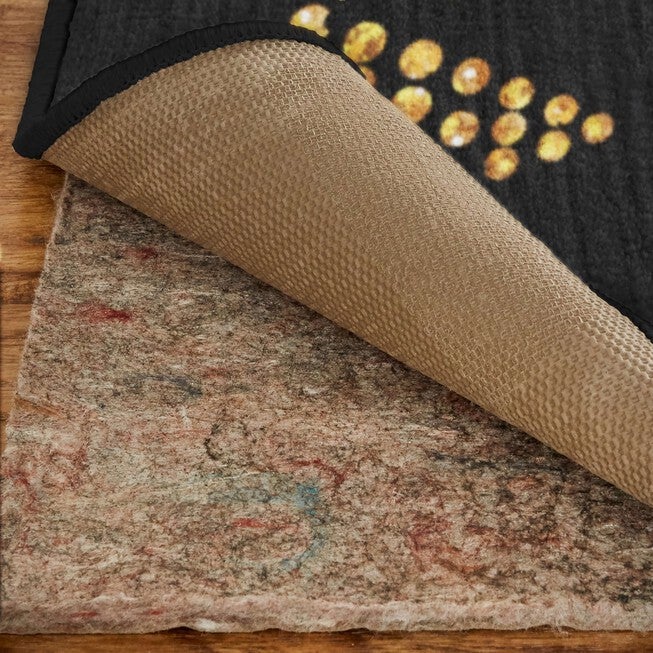 Holiday Trees Black Kitchen Rug, , alternate image number null