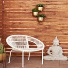 White Metal Contemporary Outdoor Chair, , alternate image number null