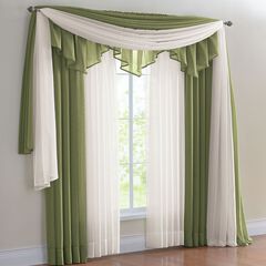 Windows Curtains D Drapery Sets Brylane Home Bh Studio Sheer Voile Rod Pocket And Valance
