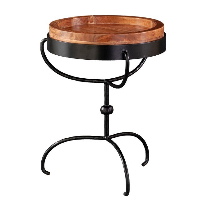 Chadra Round Accent Table with Serving Tray, , alternate image number null