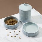 3 Piece Set Treat Jar And Pet Bowls Pet, , on-hover image number null