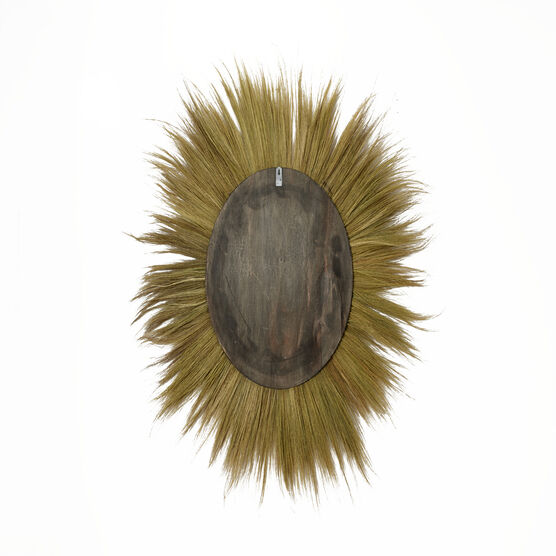 Brown Boho Style Sea Grass Wall Mirror, , on-hover image number null