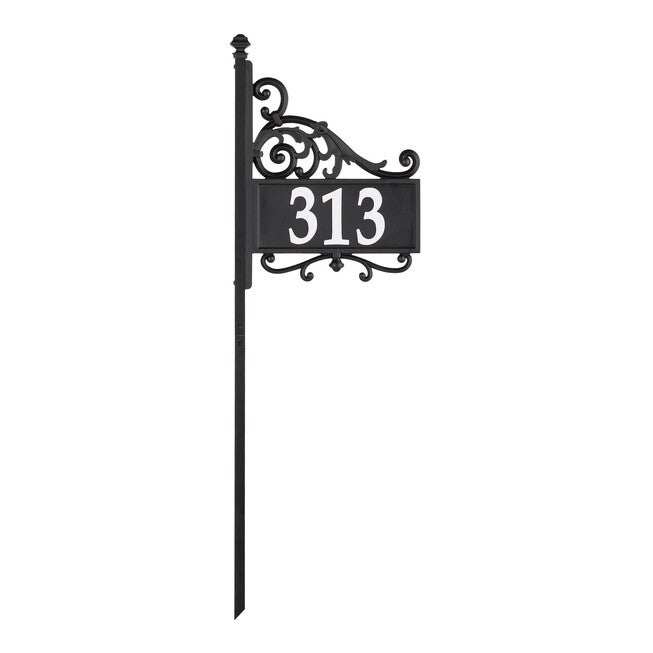 Nite Bright Acanthus Reflective Address Post Sign, , alternate image number null