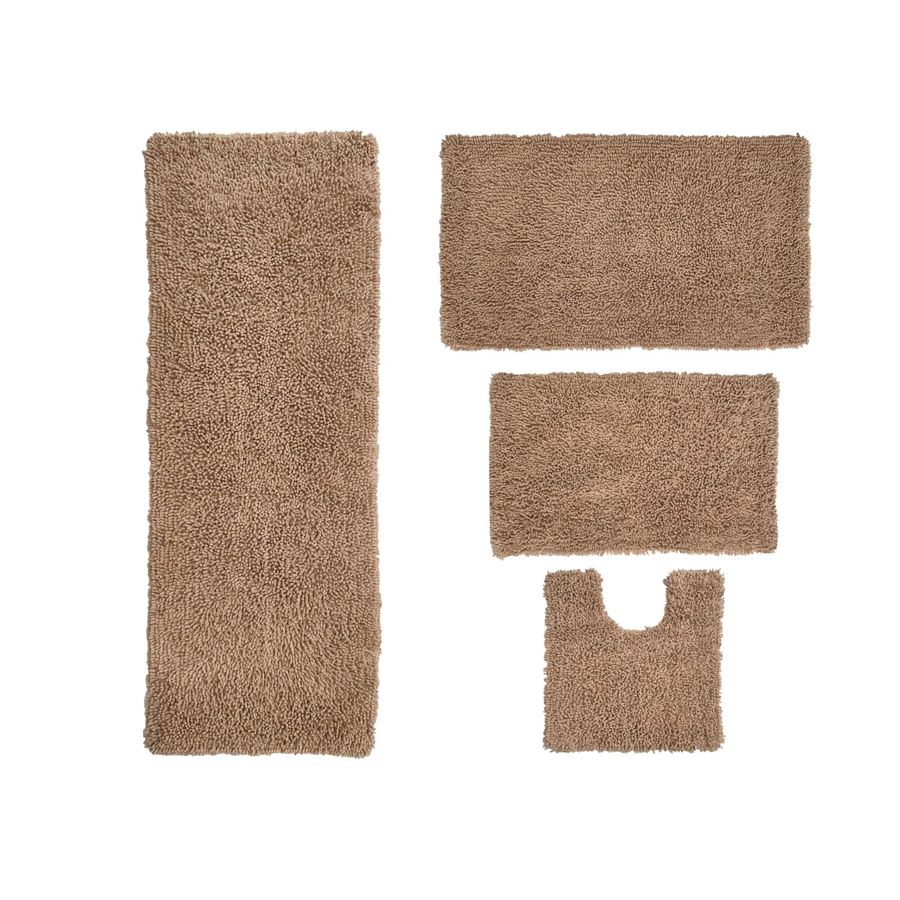 Fantasia 4-Pc. Bath Rug Set, LINEN, hi-res image number 0