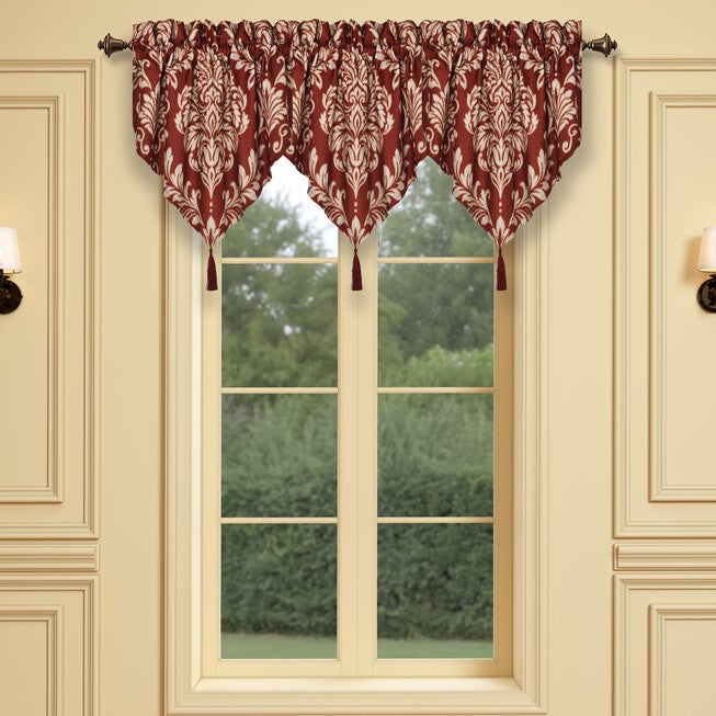 Lazia Window Ascot Valance, RED, hi-res image number null