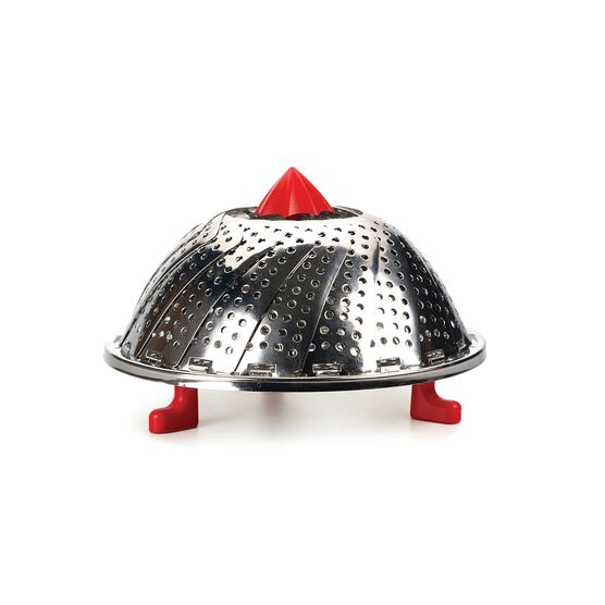 Umbrella Steam Basket, 9", RED, hi-res image number null