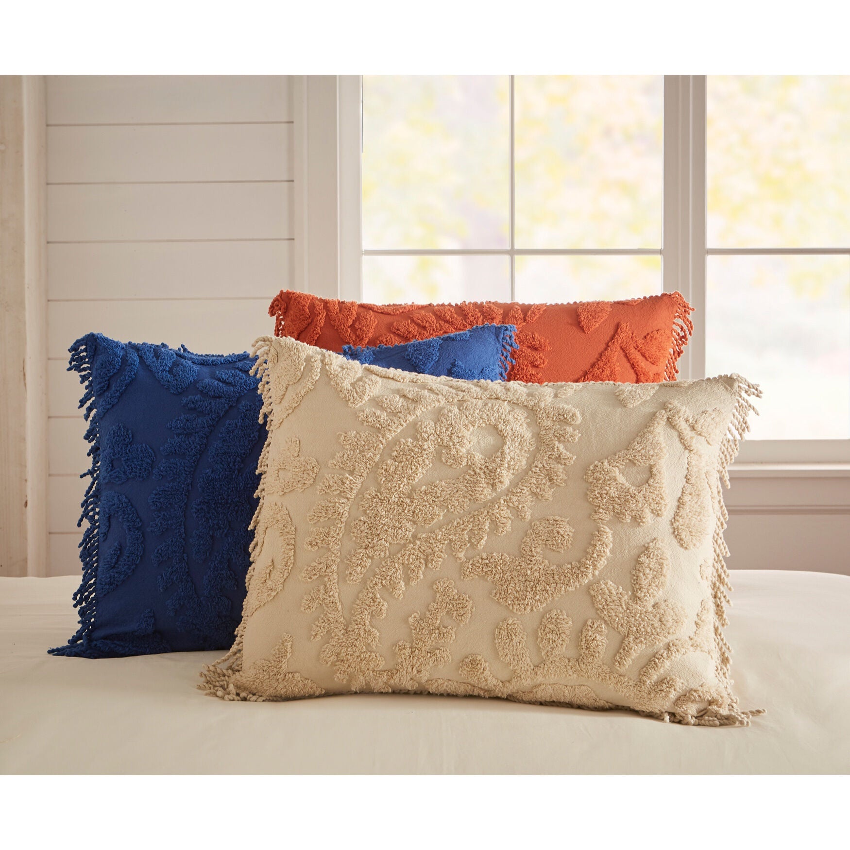 Paisley Chenille Standard Sham, , on-hover image number 1