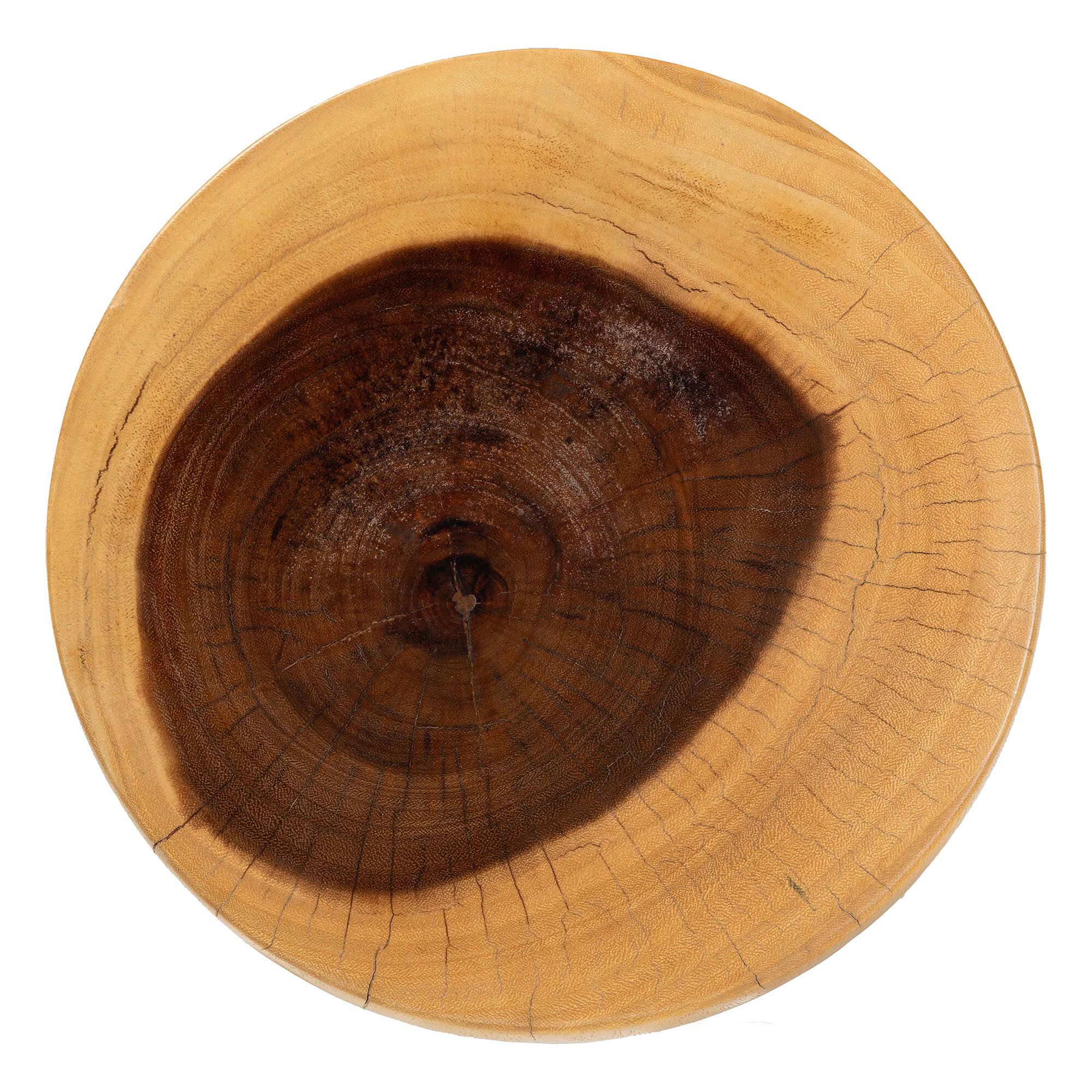 Alara Hand-carved Suar Wood Side Table, NATURAL BROWN, alternate image number 5