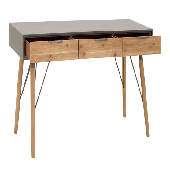 Brown Modern Wood Console Table, 30 x 48, , alternate image number null