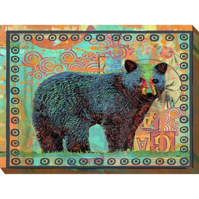 Black Bear Outdoor Wall Art, MULTI, hi-res image number 0