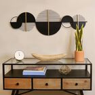 Black and Gold Metal Modern Centerpiece Wall Decor, , alternate image number null