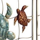 Set Of 2 Gold Metal Coastal Sea Life Wall Decor, , alternate image number null
