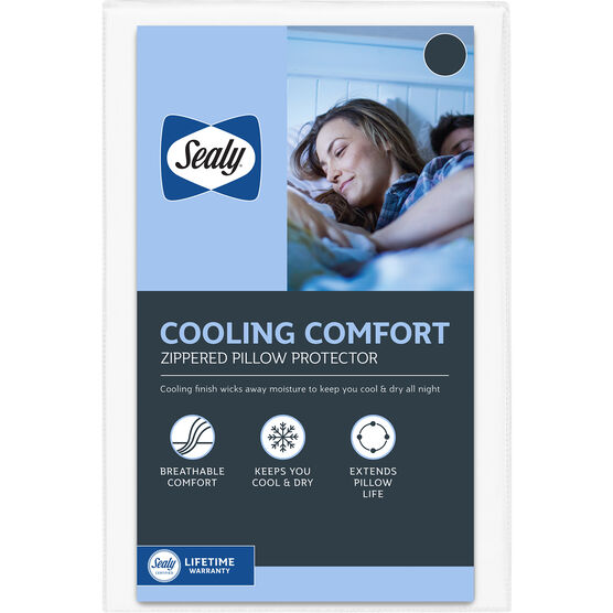 Sealy Cool Comfort Pillow Protector, WHITE, hi-res image number null