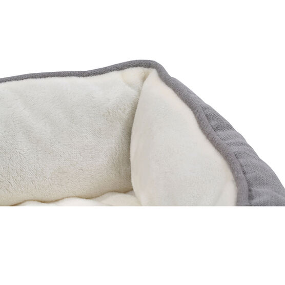 Orthopedic rectangle bolster Pet Bed,Dog Bed, super soft plush, Large 34x24 inches Gray, , alternate image number null