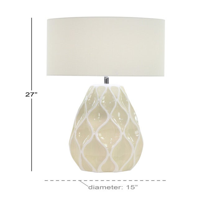 White Stone Traditional Table Lamp, , alternate image number null