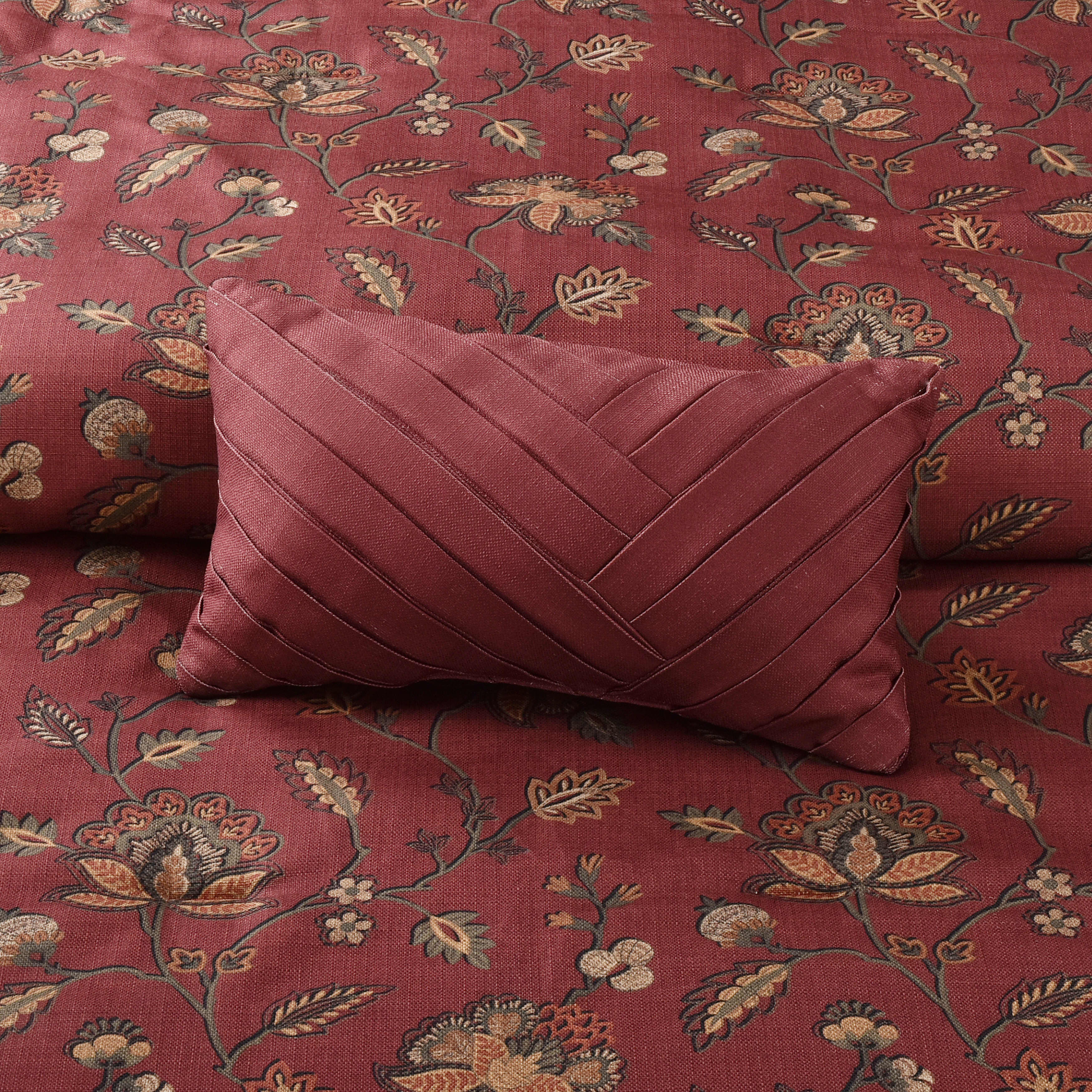 Bari Boudoir Decorative Throw Pillow, RED, alternate image number 1