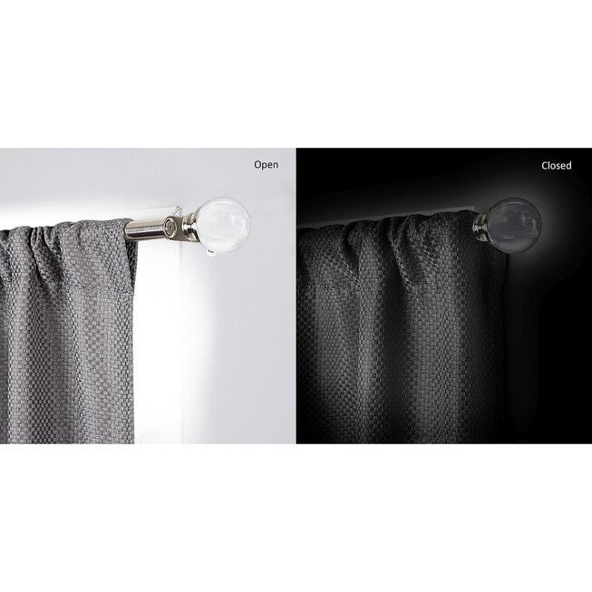 Innovative Decorative Room Darkening Wrap Around Rod & Finial 48-86, , alternate image number null