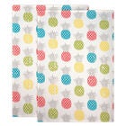 Designer Print Towel Set/2, MULTI PINEAPPLE, hi-res image number null