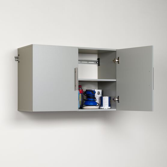 HangUps 36" Upper Storage Cabinet, Light Gray, , on-hover image number null