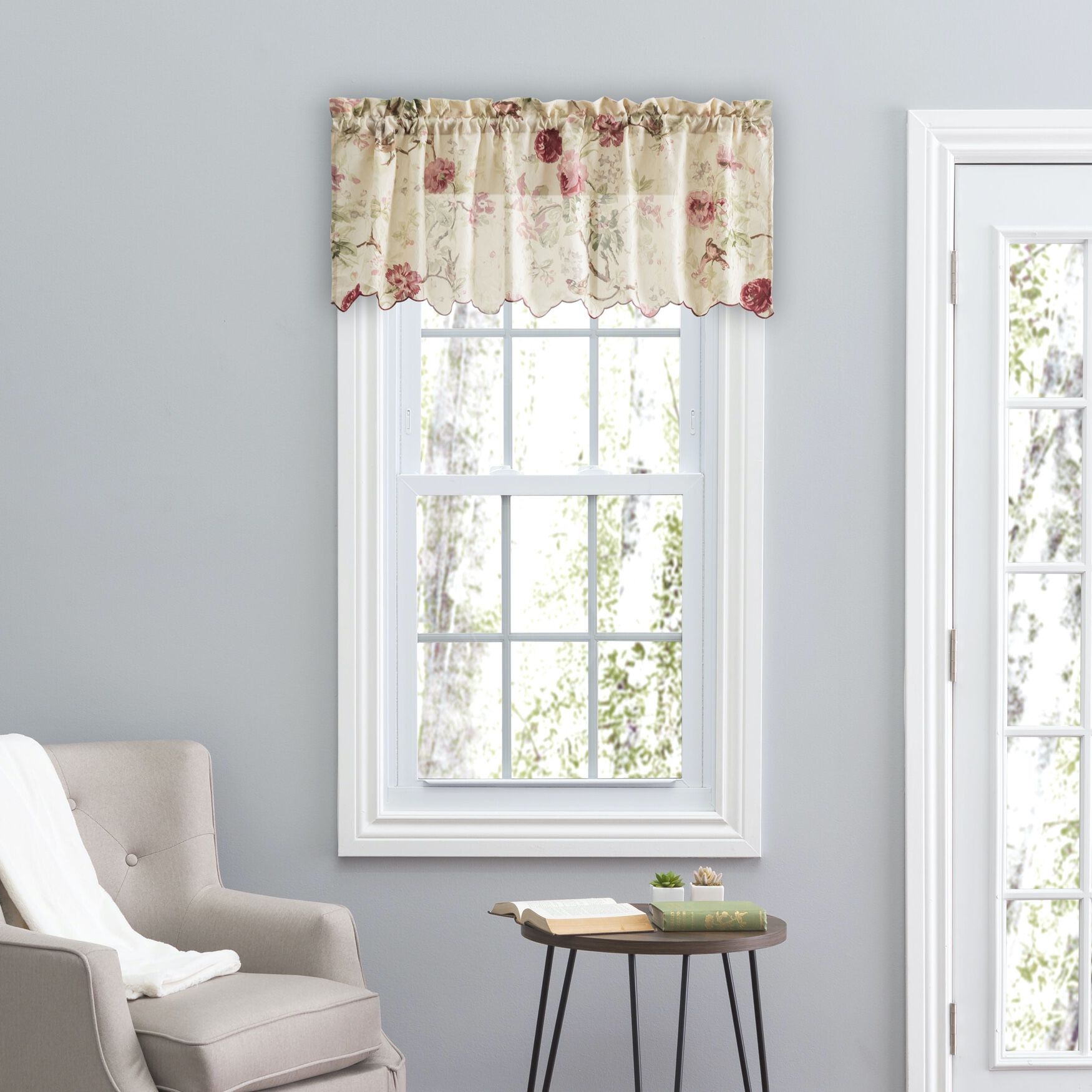 Balmoral Tailored Valance, RED, hi-res image number 0