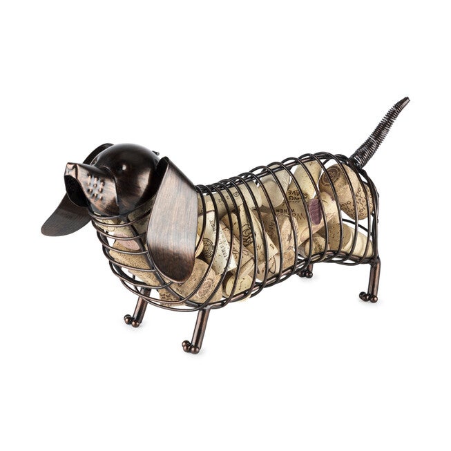 Woof Dachshund Cork Holder By True, METALLIC, hi-res image number null