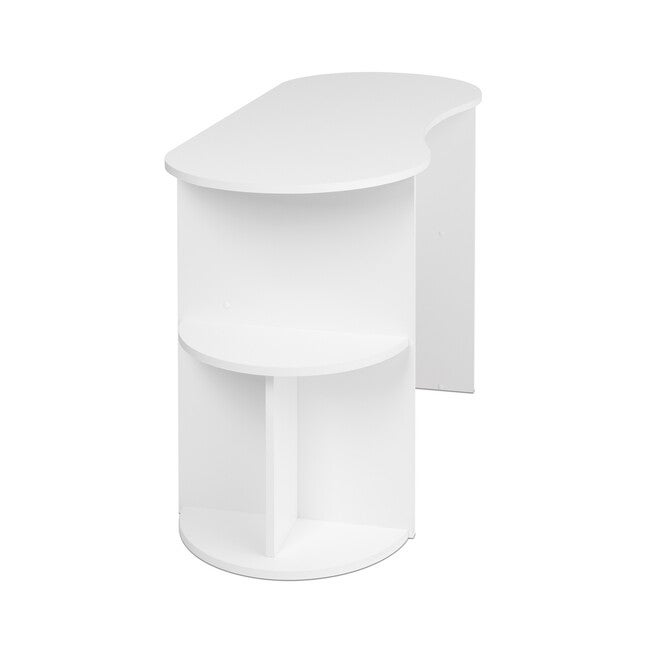 Kurv Compact Student Desk with Storage, White, , alternate image number null