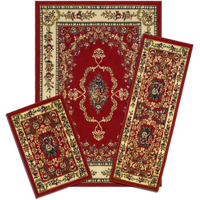 Capri 3-Pc. Rug Set, RED, hi-res image number 0