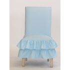 2-Tier Ruffled Dining Chair Slipcover , BLUE, hi-res image number null