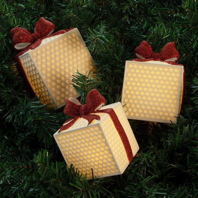 Light-up Porcelain Gift Boxes, Set of 3, , alternate image number null