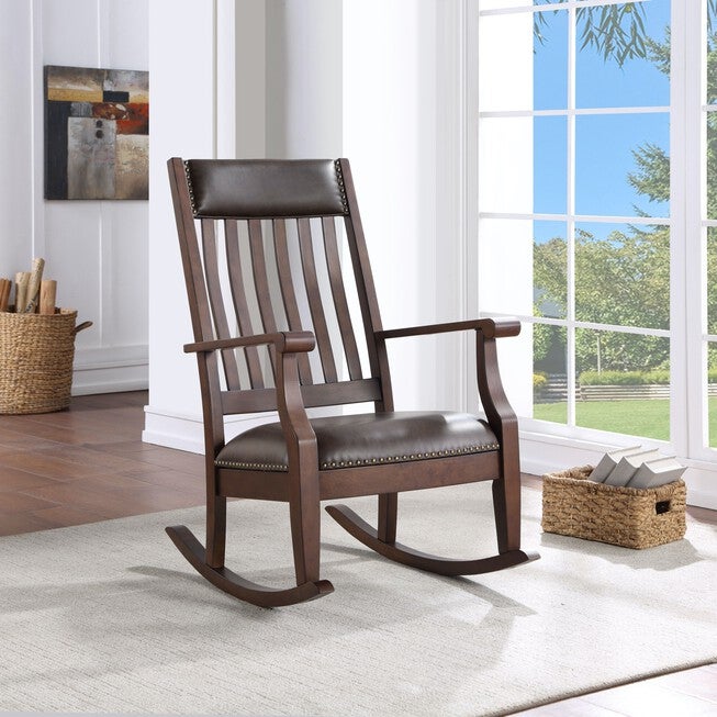 Rocking Chair Seating, BROWN WALNUT, hi-res image number 0