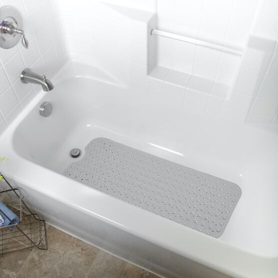 Jumbo Non-Slip Bath Tub and Shower Mat, Grey, , alternate image number null