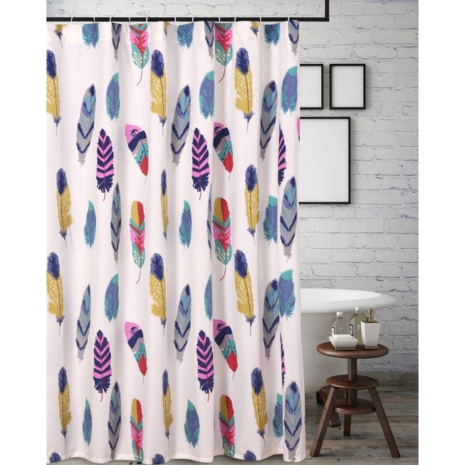 Dream Catcher Teal Shower Curtain , TEAL, hi-res image number 0