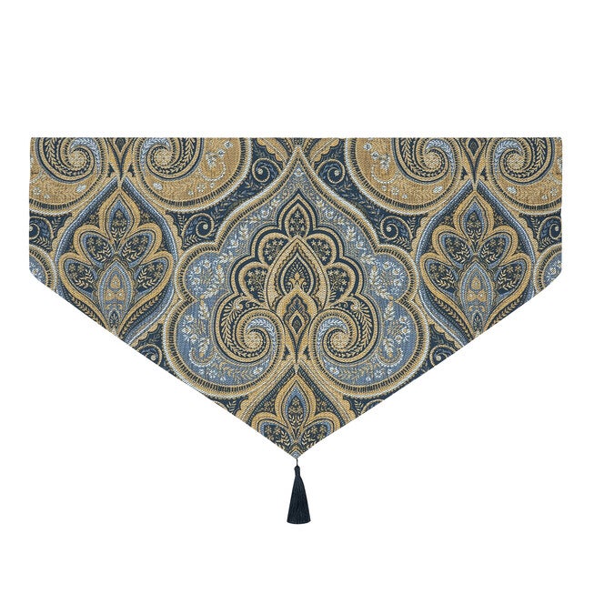 Messina Navy Window Ascot Valance, NAVY, alternate image number null