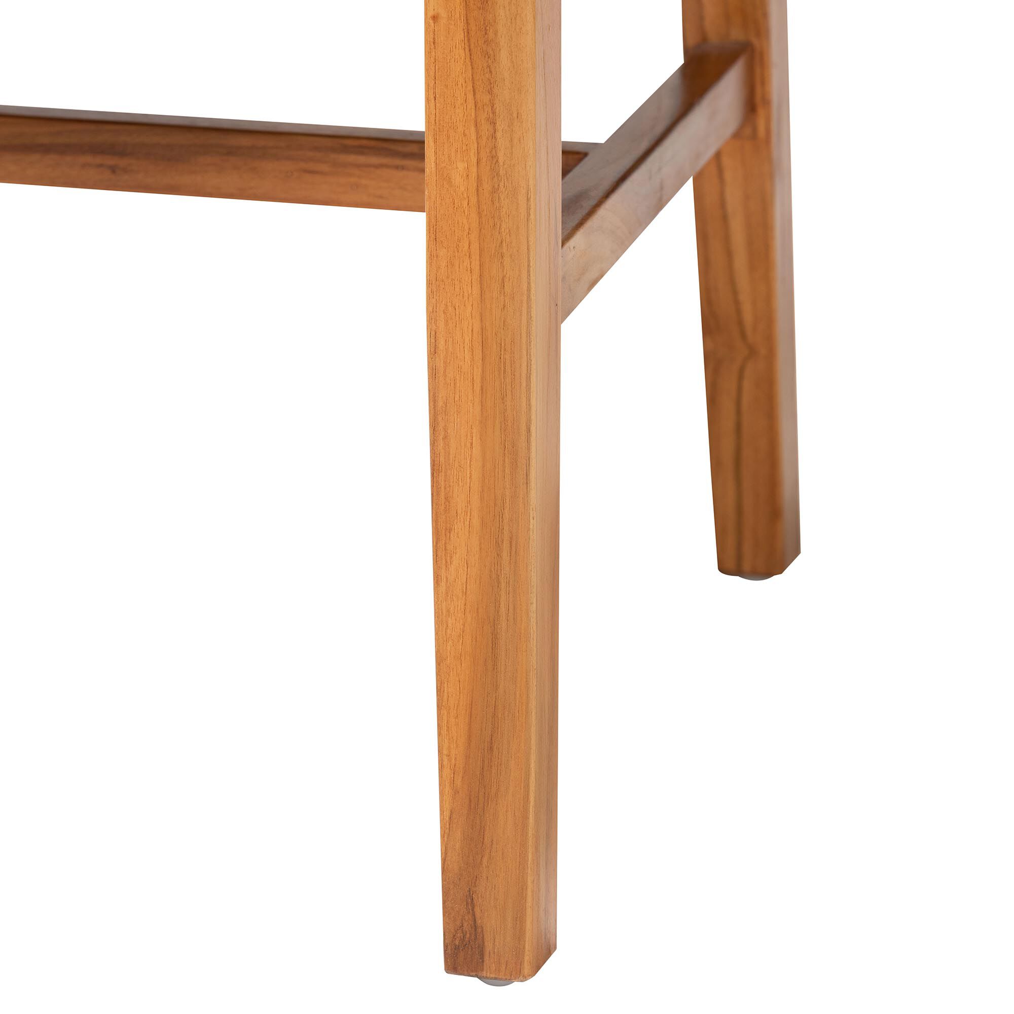 Prita Bohemian Paper Loom and Black Mahogany Wood Dining Chair, NATURAL BROWN, alternate image number 6