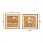 Set Of 2 Brown Wood Farmhouse Wall Decor, , alternate image number null
